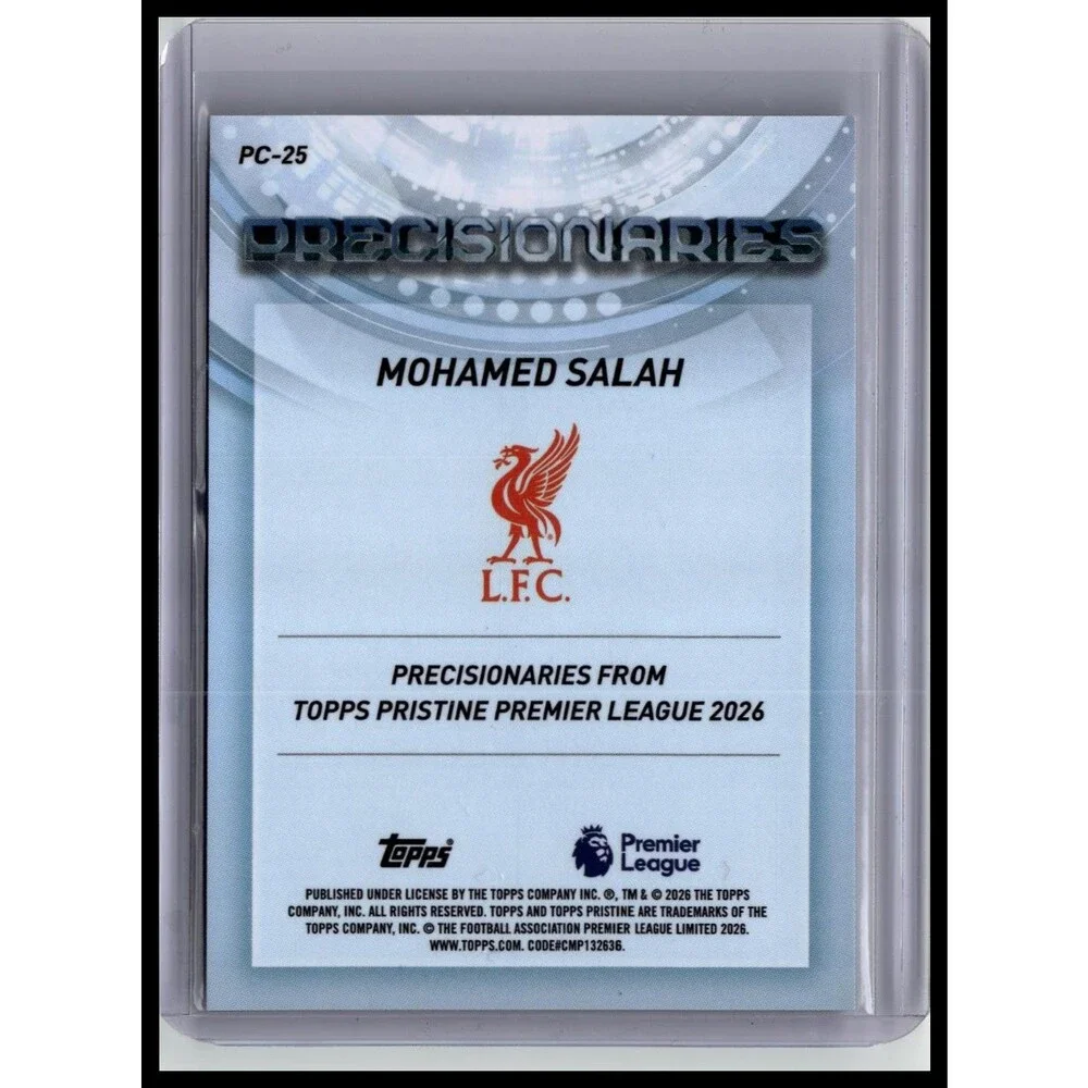 2025-26 Topps Pristine Mohamed Salah Precisionaries Liverpool